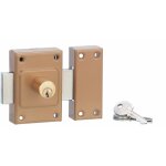 Serrurerie de picardie - verrou � bouton 1020 pour porte d'entr�e, cylindre double � goupille, �21x45mm, ...