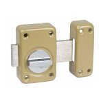 Vachette - verrou à bouton bronze - cylindre 60 mm - pêne 110 mm - série v136 Vachette - verrou à bouton bronze - cylindre 60 mm - pêne 110 mm - série v136