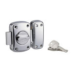 Thirard - verrou � bouton corvette pour porte d'entr�e, cylindre 45mm, acier, 3 cl�s, chrom�