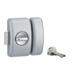 Thirard - verrou  bouton universel pour porte d'entre, cylindre 45mm, acier, 3 cls, epoxy argent - ...