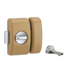 Thirard - verrou  bouton universel pour porte d'entre, cylindre 45mm, acier, 3 cls, epoxy bronze