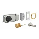 Thirard - verrou � capot pour porte d'entr�e � recouvrement, 4 cl�s, gris