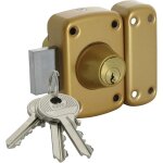 Verrou city 160 � 2 entr�e ghb cylindre de 45mm s'entrouvrant - iseo - 11260451. 5