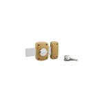 Verrou corvette, bouton cylindre 30 mm, pene bronze, 3 cls