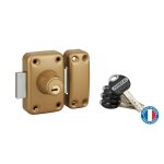 Thirard - verrou double entre federal pour porte d'entre, cylindre 45mm, acier, 4 cls, poxy noir