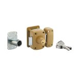 Verrou double entr�e transit 2 a2p pour porte d'entr�e, cylindre 40mm, acier, 4 cl�s, �poxy bronze - ...