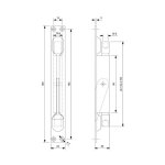 Verrou � levier � encastrer double action sevax - 860422