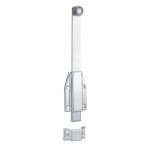 Verrou � plaquer, g�che plate, p�ne coulissant, acier, 250mm, zingu� blanc - thirard