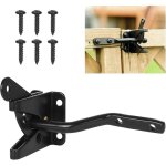 Verrou de porte automatique noir, serrure de jardin automatique, verrou de portail, avec 6 vis, pour ... Verrou de porte automatique noir, serrure de jardin automatique, verrou de portail, avec 6 vis, pour ...