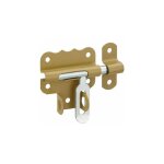 Verrou de porte, targette porte cadenas 50 mm, bronze