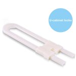 Verrou de s�curit� en u pour tiroirs et portes d'armoire - enfant b�b�
