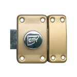 Verrou de sret  bouton city 25 s'entrouvrant cylindre de 45 mm coloris bronze - iseo city