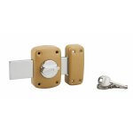 Thirard - verrou � bouton corvette pour porte de garage, cylindre 30mm, p�ne 160mm, acier, 3 cl�s, �poxy ...