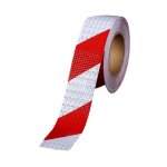 Promotion ruban de signalisation rouge et blanc bande reflechissante autocollante avertissement de la ...