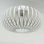 Vertigo plafonnier bamyum cage lampe blanc moderne en m�tal ? lustre vintage e27 �40 cm pour salon, chambre ...