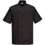 Veste de cuisine cumbria couleur : noir taille xxl portwest