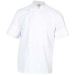 Veste de cuisine mixte manches courtes robur madras blanc xl