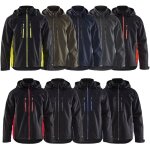 Veste impermable hiver blaklader technique double noir / rouge l