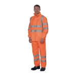Veste de pluie de signalisation taille m orange 100 % pes