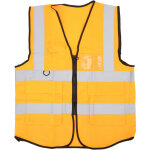 Veste de s�curit� haute visibilit� imperm�able avec fermeture �clair et poches multiples pour travailleurs, ...