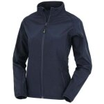 Veste softshell ecoresponsable en polyester recycl femme result bleu marine m