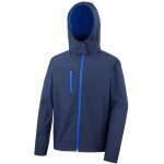 Veste softshell homme  capuche result bleu marine xxl