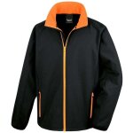 Veste softshell homme result core printable noir / orange l Veste softshell homme result core printable noir / orange l