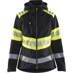 Veste softshell de travail haute visibilit� femme 4404 - noir / jaune m