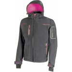 U - power - veste de travail softshell doubl micro polaire femme space - gris / fuchsia xs