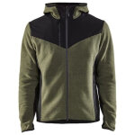 Veste tricot�e avec softshell vert fonc� noir txl bl�kl�der 594025364199xl