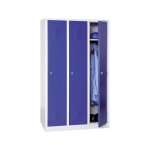 [jamais utilise] vestiaire industrie propre 3 colonnes fermeture moraillon 180x89x50cm bleu gris - wmip3 ...