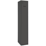 Vestiaire mtallique 1 porte, 1800x300x500 mm, module additionnel, serrure  cl et arations, gris / ...