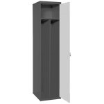 Vestiaire m�tallique 1 porte, 1800x300x500 mm, serrure � cl� et a�rations, anthracite simonlocker - simonrack ...