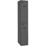 Vestiaire m�tallique 2 porte, 1800x400x500 mm, serrure � cl� et a�rations, anthracite simonlocker - simonrack ...