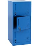 Vestiaire m�tallique 3 portes serrure avec cl�s porte - �tiquettes et a�rations 90x38x45 cm en acier ...