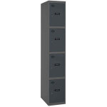 Vestiaire m�tallique 4 porte, 1800x400x500 mm, serrure � cl� et a�rations, anthracite simonlocker - simonrack ...
