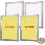 Vevor lot de 4 cadres de serigraphie kit de serigraphie cadre en aluminium 50, 8 x 61 cm avec maille ...