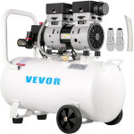 Vevor compresseur deair silencieux sans huile 50l, compresseur a air horizontal ultra silencieux moteur ...