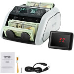 Vevor ? compteuse de billets usd et eur ? d�tecteur de faux billets uv, mg, ir, dd ? �cran lcd et externe ...