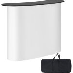 Vevor comptoir de stand foire salon 130 x 46, 5 x 95 cm comptoir deexposition avec mur, table de bar ...