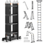 Vevor ? �chelle t�lescopique 7 en 1 ? hauteur 4, 65 m ? charge 150 kg ? aluminium l�ger ? pli�e en 7 ...