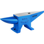 Vevor enclume de forgeron 110. 2lbs (50kg) enclume d?acier bleu forger riveter aplatir former le metal ...