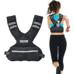 Vevor gilet leste reglable 5 a 9, 1 kg, veste de poids avec 6 packs de poids en granules de fer et bande ...