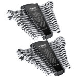 Vevor jeu de cles mixtes 30pcs, cles a cliquet sae 1 / 4  - 1  et metrique 8 - 24 mm, ensemble de cles ...