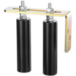 Vevor kit portail coulissant, quincaillerie porte roulante avec support forme l, rouleaux guidage de ...