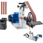Vevor - ponceuse a bande, 1828, 8x50, 8 mm, polisseuse a bande vitesse variable vfd, machine de polissage ...