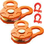 Vevor poulie de mouflage poulie de deviation treuil 2 blocs capacite de charge 11 t, poulie de levage ...