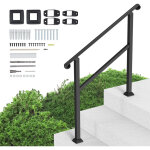Vevor ? rampe d'escalier pour 2 - 3 marches ? capacit� 220 lb ? installation rapide avec boulons inox ...