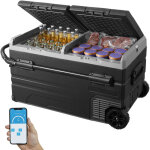 Vevor refrigerateur portable a compression 115 l, mini frigo de voiture 12 v, glaciere a double zone ...