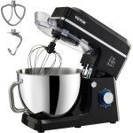 Vevor robot patissier domestique 1400 w, batteur sur socle 7, 84 l, mixeur a pate avec 6 + p vitesses, ...